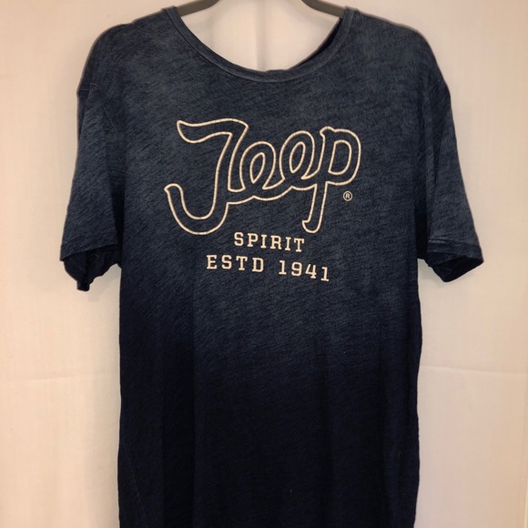 Tops | Blue Ombr Jeep Tshirt | Poshmark
